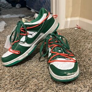 nike dunk low off white pine green